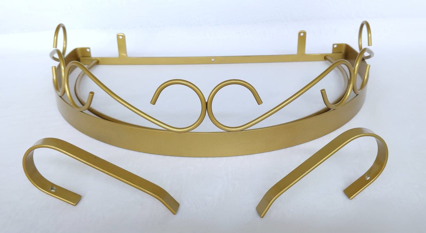 Dossel de Parede para Berço Arabesco Dourado com Abraçadeiras — imagem 2