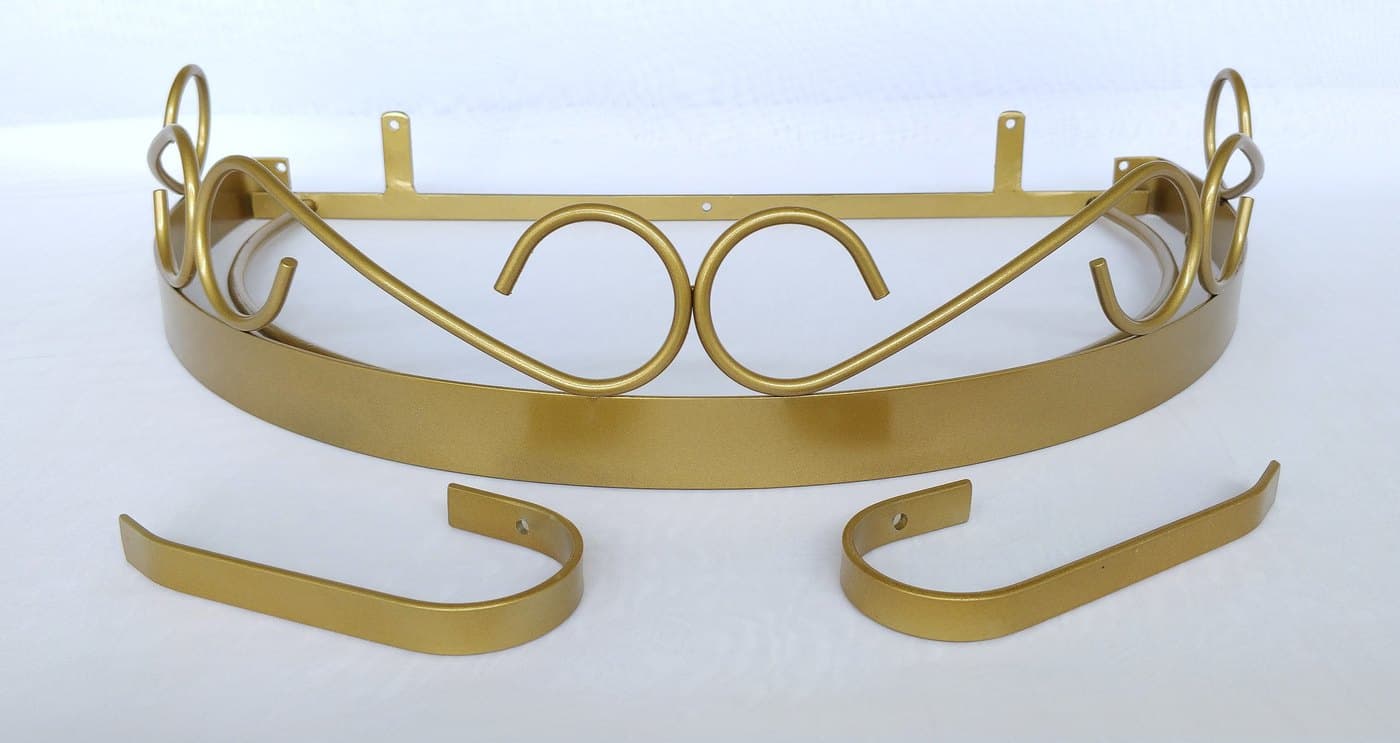 Dossel de Parede para Berço Arabesco Dourado com Abraçadeiras — imagem 3