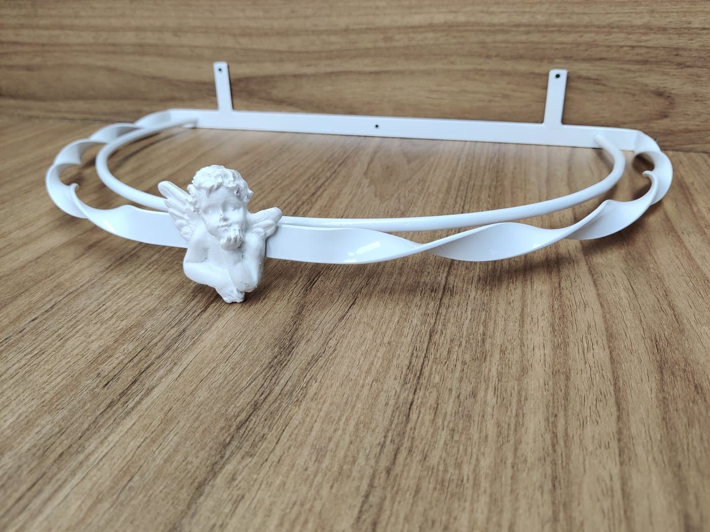 Dossel de Parede para Berço Torcido Branco com Anjinho — imagem 3