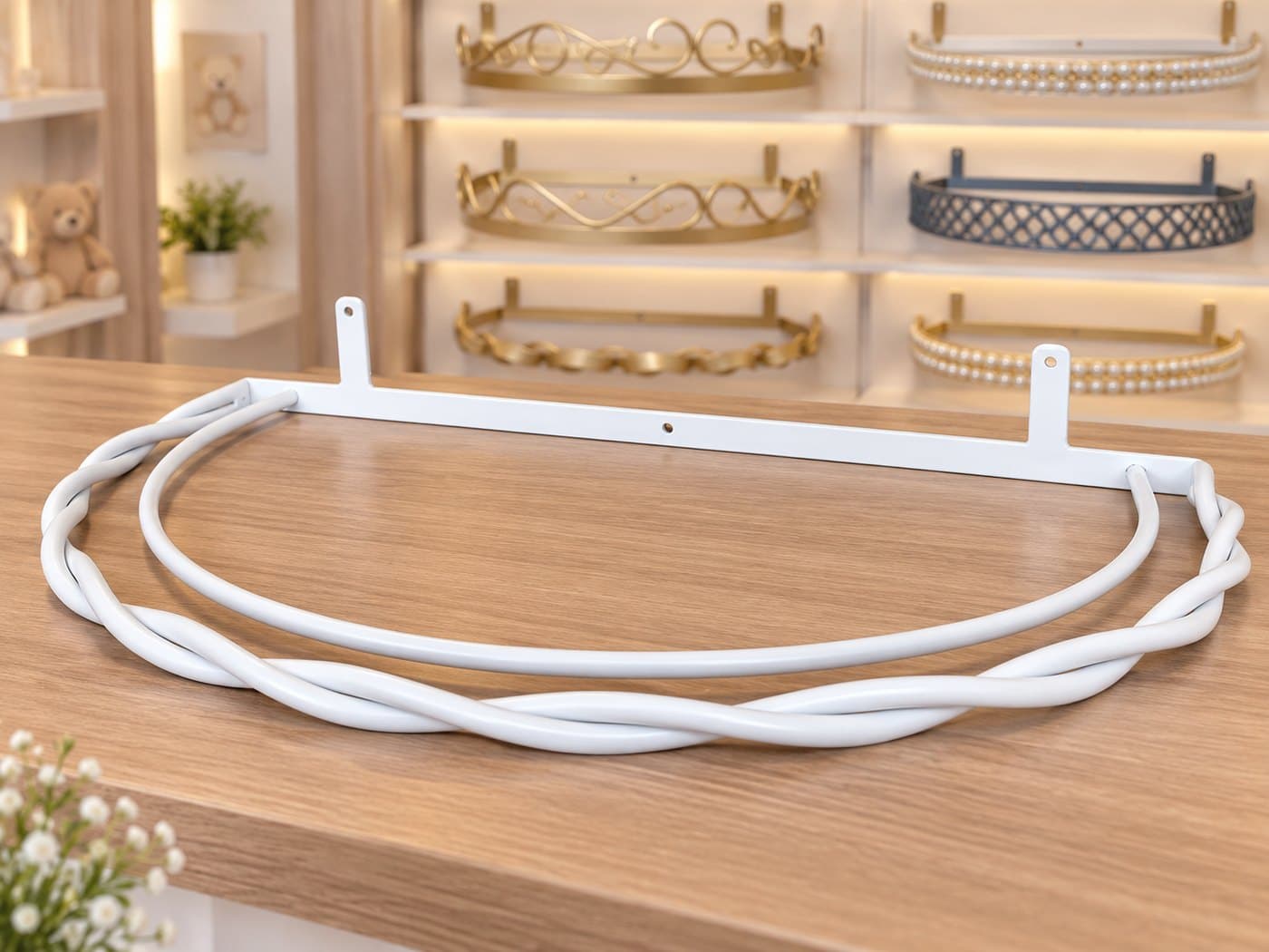 Dossel de Parede para Berço Corda Branco