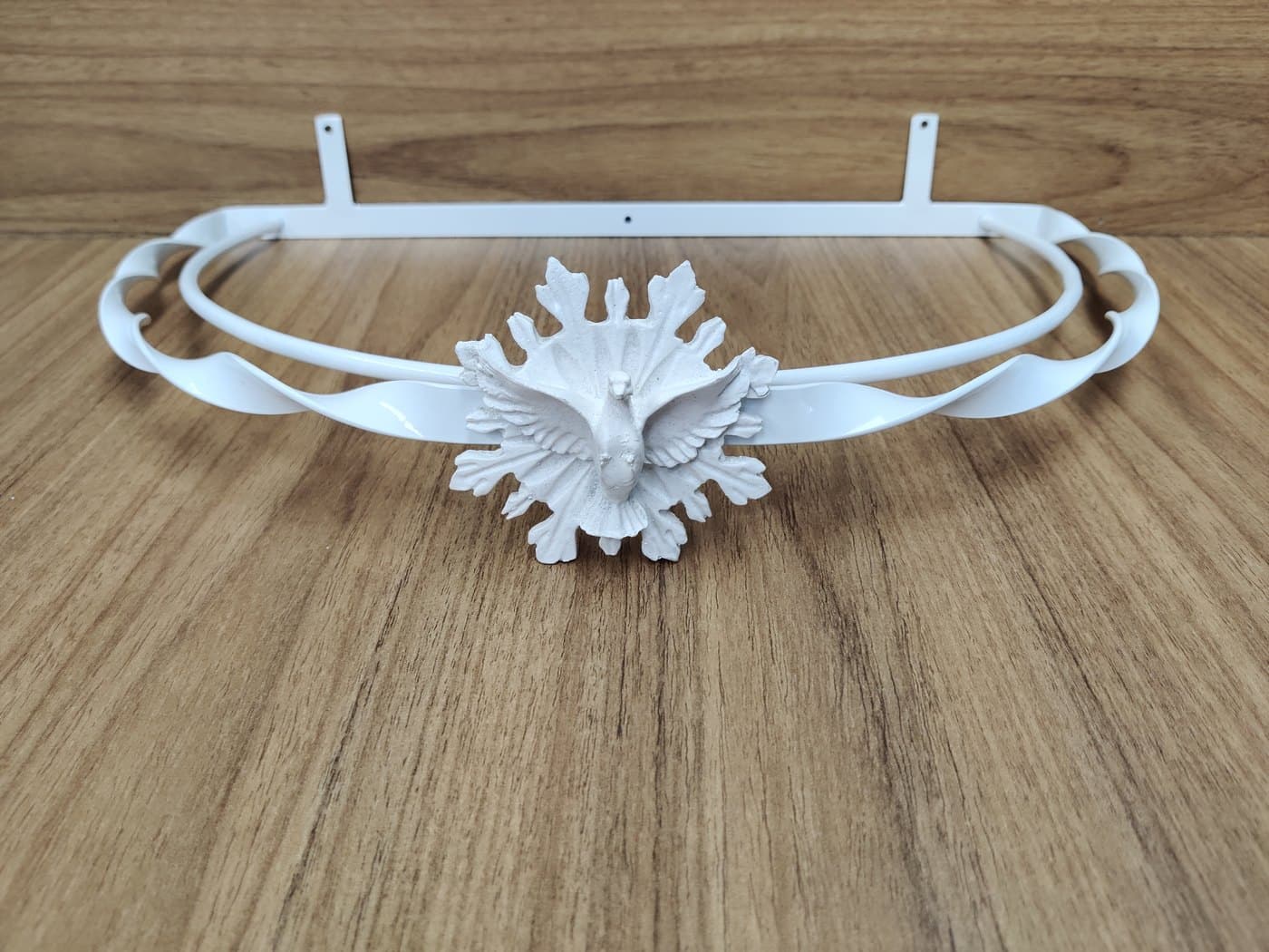 Dossel de Parede para Berço Torcido Branco com Espírito Santo — imagem 2