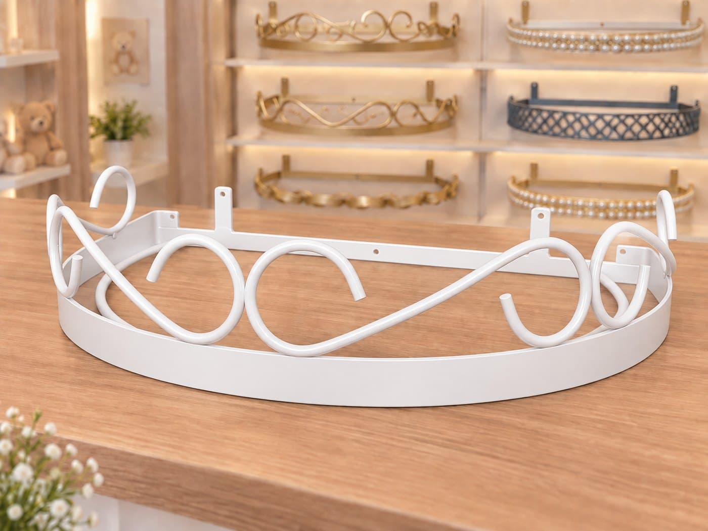 Dossel de Parede para Berço Arabesco Branco