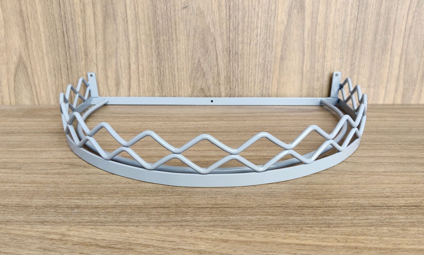 Dossel de Parede para Berço Ondulado Base Lisa Cinza Claro — imagem 2