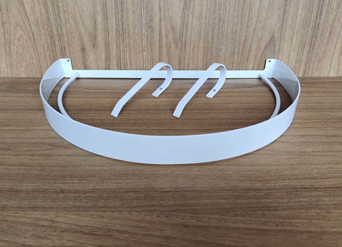 Dossel de Parede para Berço Liso Largo Branco com Abraçadeiras — imagem 2