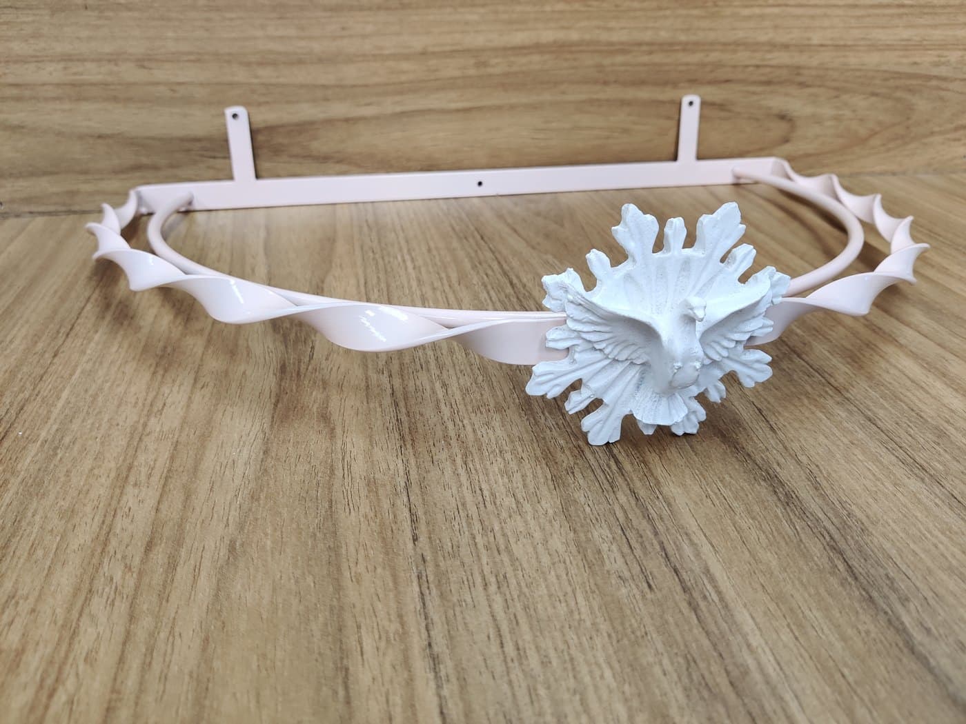 Dossel de Parede para Berço Torcido Rosa com Espírito Santo — imagem 2