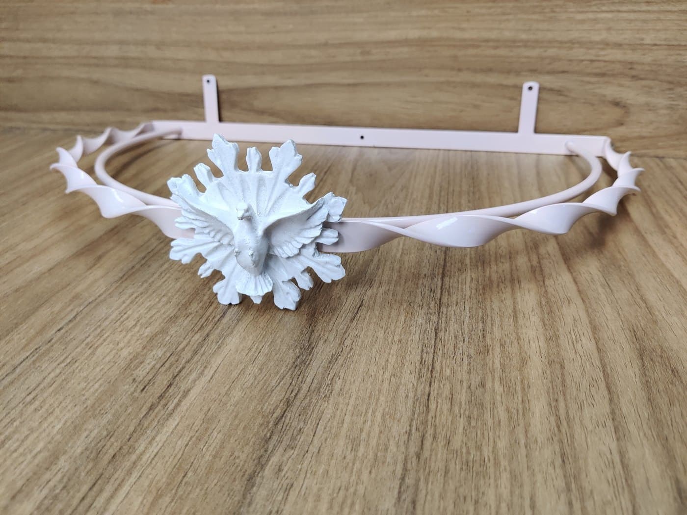 Dossel de Parede para Berço Torcido Rosa com Espírito Santo — imagem 3