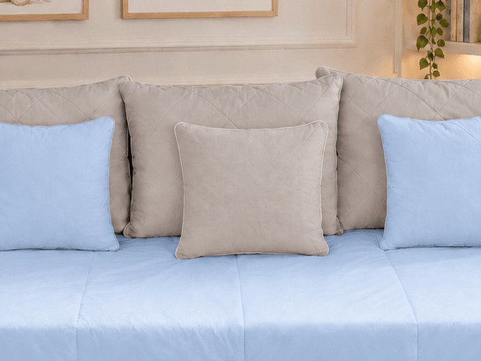 Kit Cama Babá 9 Peças Azul e Cinza - detalhe 1