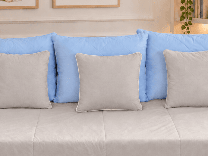 Kit Cama Babá 9 Peças Cinza e Azul - detalhe 1