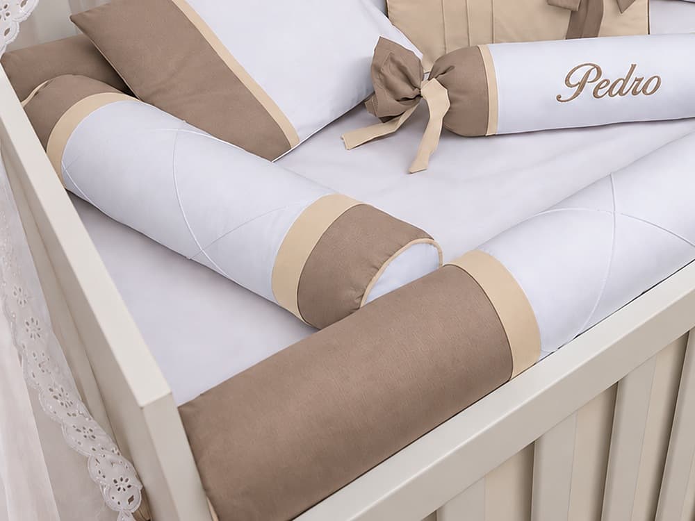 Kit Berço Menino 100% Algodão Ocre com Palha — detalhe 2