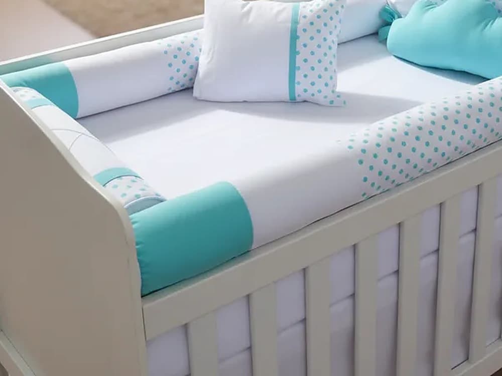 Kit Berço Tiffany Poá Personalizado 7 Peças — detalhe 2